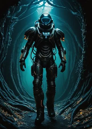 aquanaut,deep sea diving,scuba,divemaster,deep sea,sea devil,under the water,dive computer,predator,undersea,aquatic,spacesuit,underwater background,scuba diving,space suit,diving helmet,descent,underwater diving,ilightmarine,submersible,Photography,Black and white photography,Black and White Photography 15