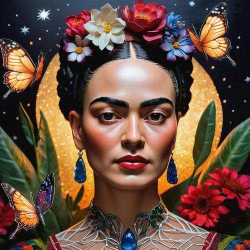 frida,vanessa (butterfly),yogananda,fantasy portrait,geisha,monarch,pachamama,kahila garland-lily,bali,butterflies,world digital painting,digital painting,el salvador dali,butterfly effect,julia butterfly,digital artwork,ulysses butterfly,mystical portrait of a girl,hesperia (butterfly),zodiac sign libra,Photography,Artistic Photography,Artistic Photography 02