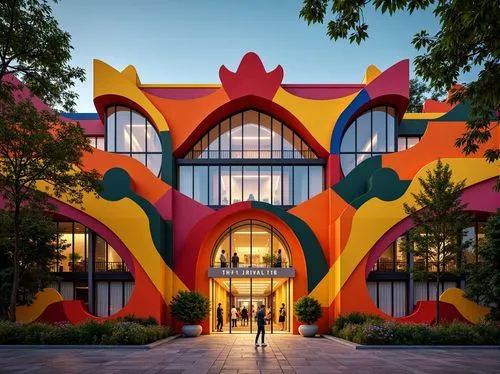 colorful facade,depero,ocad,athens art school,gaudi,hejduk,alebrije,calarts,annenberg,ngv,gemeentemuseum,mfah,unsw,kaleidoscope art,kaleidoscope,kaleidoscape,music conservatory,seidler,palo alto,boijmans