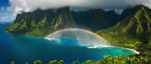 rainbow bridge,napali coast,moorea,kauai,hawaii,rainbow at sea,rainbow background,molokai,mists over prismatic,napali,double rainbow,rainbow waves,rainbow clouds,cliffs ocean,reunion island,mauritius,seychellois rupee,blue hawaii,seychelles,rainbow,Illustration,Retro,Retro 23