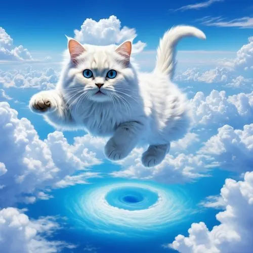 cat on a blue background,nimbus,cat image,turkish angora,turkish van,cat vector,om,cumulus nimbus,siberian cat,cloud image,capricorn kitz,astral traveler,sky,birman,cloud,white cat,aegean cat,american bobtail,cat,cartoon cat,Photography,General,Realistic