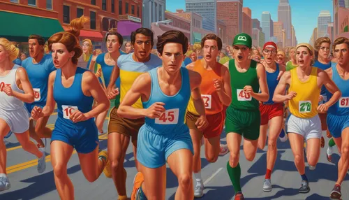 long-distance running,middle-distance running,racewalking,runners,pentathlon,marathon,finish line,start line,modern pentathlon,female runner,multi-sport event,half-marathon,feathered race,runner,vector people,track and field athletics,cross country,race,ultramarathon,athletics,Illustration,Retro,Retro 16