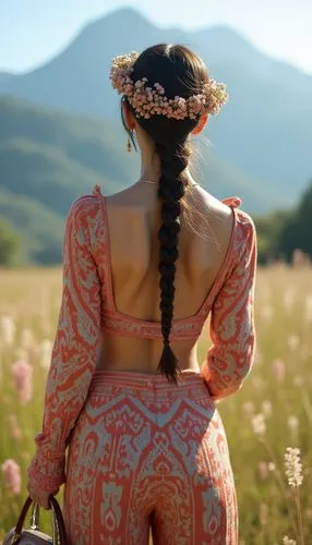 girl in a long dress from the back,flamenca,peruvian women,woman's backside,girl from the back,girl from behind,flamenco,pelona,hula,cocorosie,mongolian girl,tropico,backless,padmasana,guelaguetza,mexicana,styrian,maramures,countrygirl,pachamama