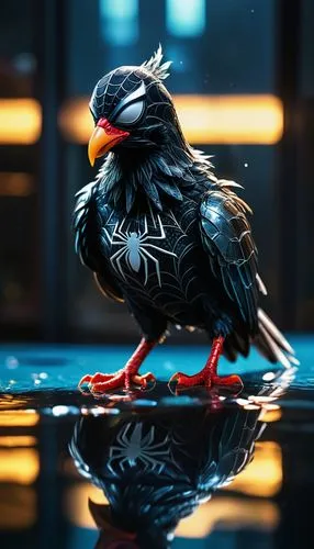 3d crow,bird in bath,raven sculpture,raven rook,bird photography,water bird,red beak,corvidae,crow-like bird,crows bird,night bird,avian,black crow,crow,raven bird,corvus,beautiful bird,feathers bird,aquatic bird,red bird,Illustration,Paper based,Paper Based 27