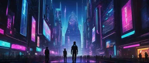 cyberpunk,metropolis,shinjuku,futuristic,cityscape,tokyo city,dystopian,futuristic landscape,tokyo,fantasy city,city trans,cyber,city lights,vapor,beyond,ultraviolet,dystopia,neon,pedestrian,shibuya,Illustration,Abstract Fantasy,Abstract Fantasy 04