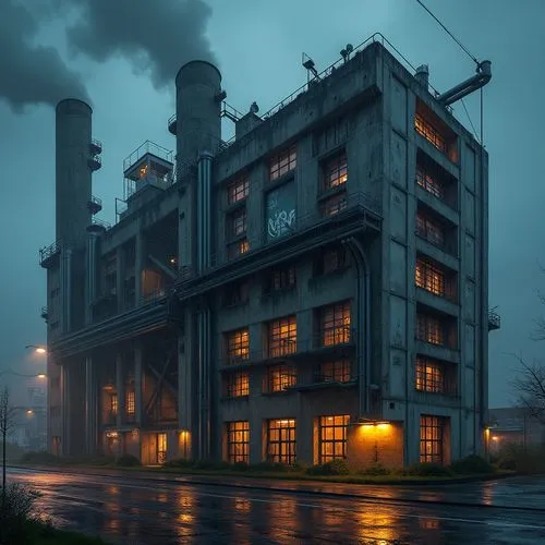 industrial landscape,industrial plant,coal-fired power station,industrial building,heavy water factory,power plant,empty factory,chemical plant,factories,thermal power plant,precipitator,old factory,industrial ruin,power station,coal fired power plant,concrete plant,sugar plant,powerplant,fabrik,industrial smoke,Photography,General,Realistic