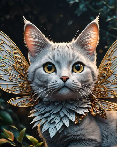 faery,faerie,silver tabby,cupido (butterfly),fantasy portrait,fantasy art,butterfly background,fairy,fairy queen,little girl fairy,pixie,regal moth,french butterfly,child fairy,lepidopterist,aurora butterfly,fantasy picture,fauna,cat vector,fairy tale character,Photography,General,Fantasy