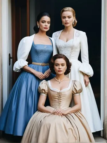 Grace Kelly, Aishwarya Rai and Scarlett Johansson in the Country.,the first lady of the united states posed with her daughter,countesses,noblewomen,maidservants,duchesses,stepsisters,heiresses,Photogr