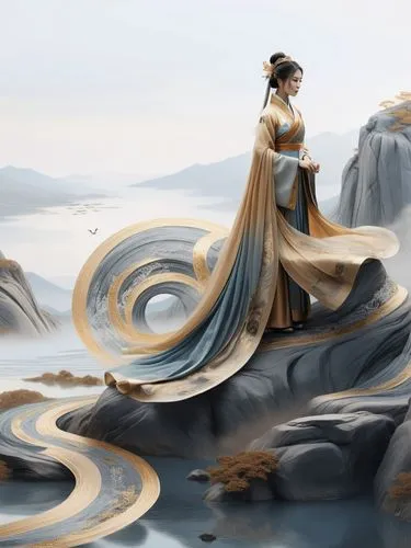 xufeng,korra,hanfu,kuanyin,frigga,thingol,Illustration,Realistic Fantasy,Realistic Fantasy 01