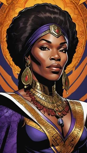 nubia,lilandra,neith,afrofuturism,ororo,kemet,Illustration,American Style,American Style 13