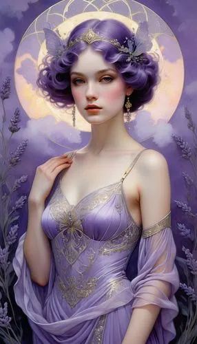 purple moon,la violetta,lilac blossom,purple lilac,faery,faerie,Conceptual Art,Fantasy,Fantasy 18