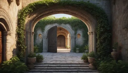 archways,theed,doorways,dorne,archway,entranceways,pointed arch,cryengine,hrab,passageway,passageways,entrances,gateway,doorway,entranceway,portal,arches,arcaded,garden door,blackgate,Illustration,Paper based,Paper Based 27