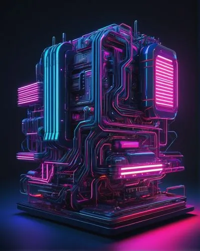 cinema 4d,computer art,cyber,80's design,computer,neon coffee,cyclocomputer,compute,trip computer,neon ghosts,processor,desktop computer,3d render,computer generated,computer disk,cyberspace,barebone computer,mechanical,computer cluster,vapor,Conceptual Art,Sci-Fi,Sci-Fi 18