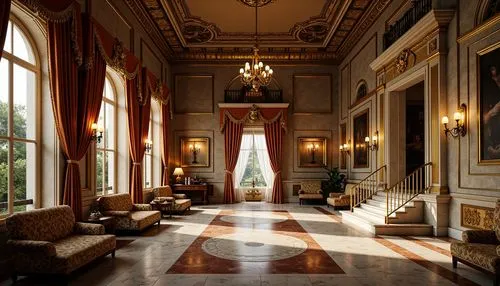 royal interior,cliveden,highclere castle,harlaxton,entrance hall,villa cortine palace,witley,villa d'este,hermitage,brodsworth,farmleigh,russborough,ritzau,ornate room,hallway,foyer,drottningholm,ingestre,corridor,blickling