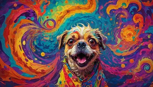 barkus,color dogs,indian dog,dog,cheerful dog,doggart,saluki,rafiki,schnauzer,parvo,dog illustration,chromaffin,dog drawing,dachshund,sparapet,colorful background,colorful horse,eukanuba,psychedelia,lsd,Conceptual Art,Oil color,Oil Color 23