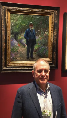 claude monet,art dealer,italian painter,universal exhibition of paris,post impressionism,social,post impressionist,vincent van gough,artist portrait,elderly man,the garden society of gothenburg,vincent van gogh,fuller's london pride,state garden show,art world,joe pye weed,art exhibition,regional garden show,itamar kazir,holding a frame,Art,Artistic Painting,Artistic Painting 04