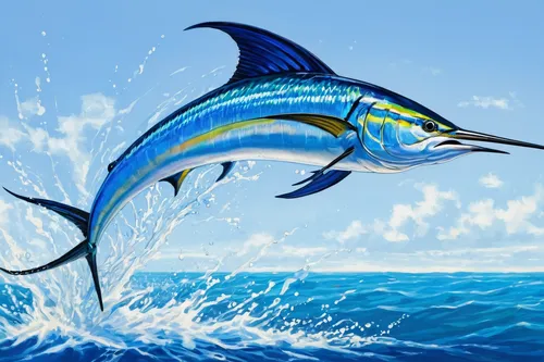 Guy Harvey Marlin Jumping,atlantic blue marlin,mahimahi,sailfish,mahi-mahi,thunnus,mahi mahi,atlantic spanish mackerel,atlantic bluefin tuna,dolphin fish,blue stripe fish,blue fish,albacore fish,marli