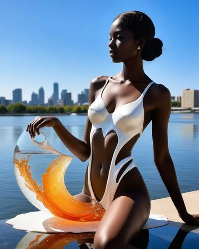 bodypainting,body painting,neon body painting,oshun,bodypaint,girl on the river