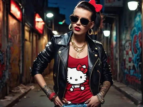 rockabilly style,hello kitty,psychobilly,rockabilly,alley cat,kreayshawn,street fashion,harley,antwoord,subcultures,yelawolf,bad girl,tattoo girl,rockabella,daffney,lady rocks,rock chick,lucky cat,duff,women fashion,Conceptual Art,Daily,Daily 11