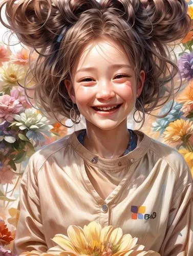 girl in flowers,cheery-blossom,little girl in wind,a girl's smile,girl picking flowers,flower girl,bjork,flower painting,falling flowers,blooming,beautiful girl with flowers,korean chrysanthemum,marigold,flora,fiori,hanbok,girl in a wreath,chrysanths,bloom,flower fairy