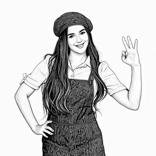 idina,aradia,fashion vector,dungarees,lineart,chiuchiolo,laurene,karou,comic halftone woman,spinelli,pinafore,meretz,fashionista from the 20s,hila,rotoscoped,pointing woman,spraggan,line art,woman pointing,eponine,Design Sketch,Design Sketch,Black and white Comic