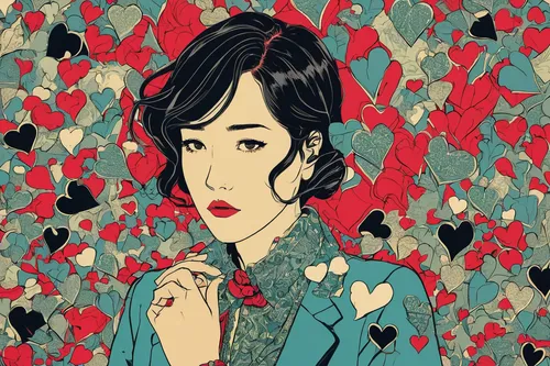 In a desolate room, a broken heart shatters into a million pieces.,japanese floral background,floral heart,japanese woman,heart background,mari makinami,geisha girl,oriental girl,kimono fabric,floral 