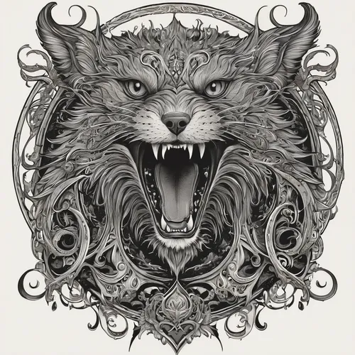 You're invited! Join us for a night of fun and laughter.,heraldic animal,lion,line art animal,forest king lion,werewolf,crest,barong,heraldic,howling wolf,lion head,vector illustration,lion - feline,s