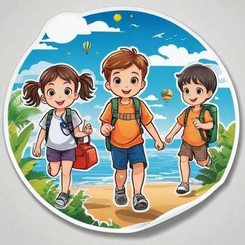 Children from afar,kids illustration,walk with the children,children's background,summer clip art,mytravel,cute cartoon image,ctrip,online path travel,clipart sticker,ecotourists,travelmate,backpacker