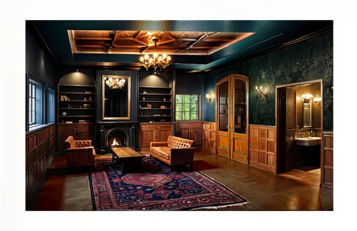 victorian room,blue room,driehaus,dark cabinetry,anteroom,clubroom