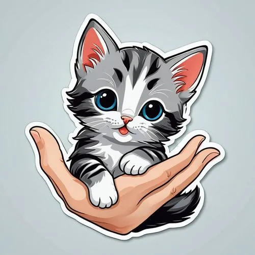 handshake icon,cute cat,kittu,telegram icon,suara,cat vector,Unique,Design,Sticker