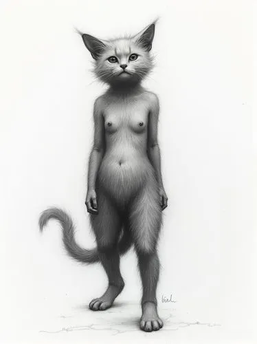 felidae,drawing cat,gray cat,pussycat,anthro,krita,Illustration,Black and White,Black and White 35