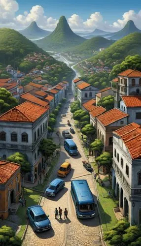 alpine drive,mountain village,blocks of houses,resort town,residential area,apartment complex,meteora,cuba background,townhouses,home landscape,seaside resort,alpine village,spa town,antigua,aurora village,world digital painting,bogart village,neighbourhood,neighborhood,housing estate,Conceptual Art,Fantasy,Fantasy 30