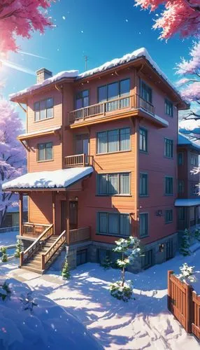 winter background,ski resort,holiday complex,setsuna,winter house,snow scene,butka,snow roof,snowy landscape,christmas snowy background,snow landscape,tsukihime,snow slope,chitose,sakura background,apartment complex,townhome,nendaz,ski station,shinbo,Illustration,Japanese style,Japanese Style 03