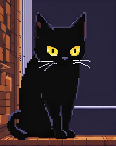 cat vector,pixel art,black cat,pixel,pet black,jiji the cat,cartoon cat,cat,alley cat,the cat,cat image,domestic short-haired cat,cat frame,halloween black cat,halloween cat,cat portrait,felidae,breed cat,cute cat,rex cat,Unique,Pixel,Pixel 01