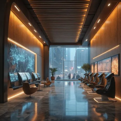 lobby,conference room,meeting room,board room,hotel lobby,foyer,modern office,glass wall,contemporary decor,rotana,hallway,hotel hall,seating area,interiors,interior decor,study room,offices,gallery,interior modern design,modern decor,Photography,General,Realistic