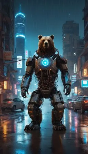 bear guardian,scandia bear,disney baymax,cyberpunk,bear,baymax,hk,mech,grizzlies,bear teddy,ursa,cute bear,the bears,nordic bear,teddy-bear,fallout4,game art,concept art,minibot,rocket raccoon,Illustration,Japanese style,Japanese Style 08