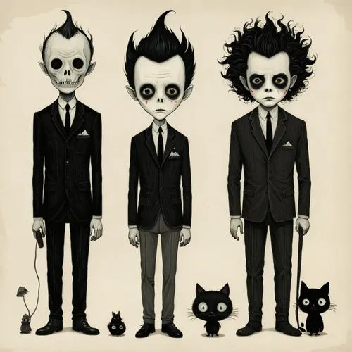 suiters,headshrinkers,misfits,familiars,suits,raconteurs,Illustration,Abstract Fantasy,Abstract Fantasy 05