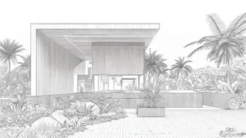 garden elevation,tropical house,house drawing,garden design sydney,3d rendering,beach house,inverted cottage,archidaily,landscape design sydney,residential house,dunes house,holiday villa,cabana,maldi