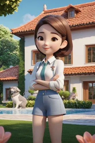 cute cartoon character,agnes,nanako,rosalita,mable,enriqueta,dora,cute cartoon image,housekeeper,arletty,zookeeper,darla,marnie,waitress,xiaolu,cristina,character animation,perla,eloise,catarina,Unique,3D,3D Character