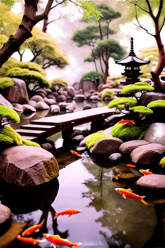 japanese garden,japanese garden ornament,koi pond,japanese zen garden,zen garden,cartoon video game background,frog background,japan garden,japan landscape,lily pond,garden pond,japanese art,world digital painting,fishpond,pond,lotus pond,background with stones,landscape background,japanese background,zen stones,Illustration,Realistic Fantasy,Realistic Fantasy 47