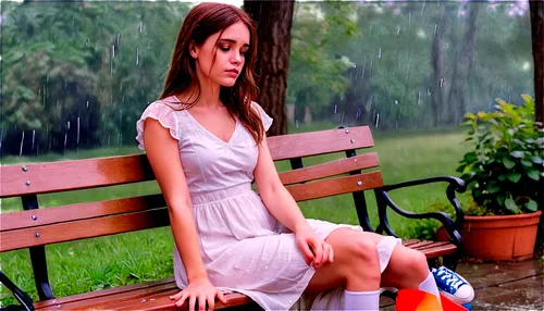 naina,girl sitting,park bench,video film,relaxed young girl,beren,greenscreen,elif,young girl,girl in a long dress,girl in a long,bench,hansika,woman sitting,retro girl,video scene,girl in white dress,malar,mujhse,tamanna,Illustration,Realistic Fantasy,Realistic Fantasy 39