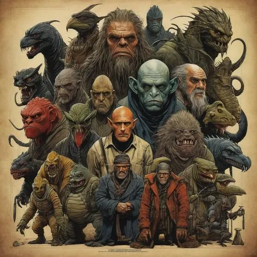 orcs,dwarves,paizo,morlocks,dwarfs,horde,Illustration,Realistic Fantasy,Realistic Fantasy 06