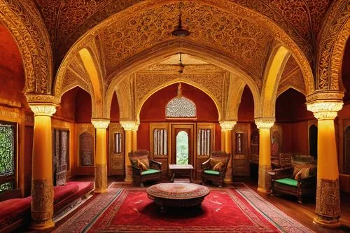 quasr al-kharana,persian architecture,alcazar of seville,iranian architecture,shekhawati,hala sultan tekke,king abdullah i mosque,la kasbah,mahdavi,khorramshahi,khaneh,royal interior,ornate room,mihrab,qasr al watan,hamam,deruta,kashan,marrakech,zurkhaneh,Art,Classical Oil Painting,Classical Oil Painting 38