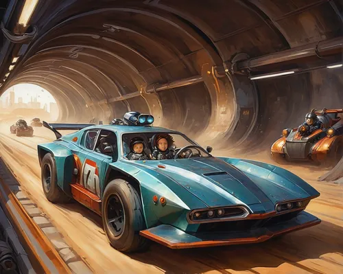 radiator springs racers,porsche 904,jaguar d-type,renault alpine,automobile racer,skull racing,porsche 906,porsche 907,racing road,race cars,jaguar c-type,ac cobra,race track,rusty cars,hudson hornet,racer,cartoon car,porsche 917,shelby cobra,sports car racing,Conceptual Art,Daily,Daily 34