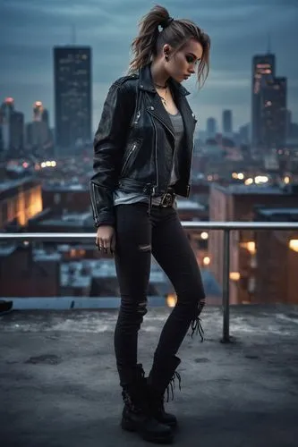 jahan,leather jacket,on the roof,dominczyk,tris,rooftops,harkavy,noomi,black leather,leather,stana,leather boots,pleather,lexa,rooftop,petrova,rousey,allyson,roof top,dauntless,Photography,Documentary Photography,Documentary Photography 27