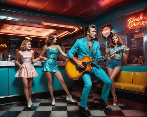 retro diner,rockabilly,rockabilly style,route 66,elvis presley,50's style,honkytonk,las vegas entertainer,archies,elvises,elvis,fifties,pin up girls,pin-up girls,jordanaires,diners,epiphone,roadhouse,footloose,retro pin up girls,Photography,General,Fantasy