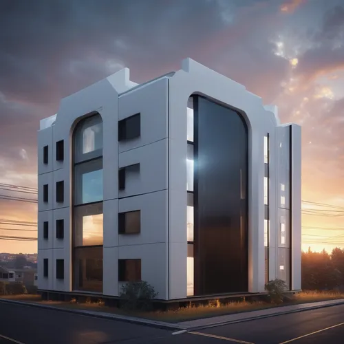 หน้าต่างรูปวงกลม มีมิติความลึก,new housing development,prefabricated buildings,apartments,3d rendering,appartment building,cubic house,apartment building,modern architecture,block of flats,apartment b