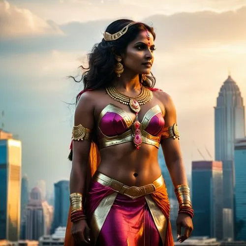 Alt Indische Götter und Göttinen als moderne superhelden : Lakshmi,wonder woman city,wonderwoman,wonder woman,goddess of justice,warrior woman,fantasy woman,super heroine,lakshmi,super woman,indian wo