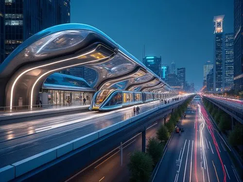 sky train,maglev,monorail,futuristic architecture,high-speed train,high-speed rail,light trail,elevated railway,light rail train,skyrail,light trails,transrapid,the transportation system,skytrain,electric train,high speed train,guangzhou,superhighways,light rail,randstadrail,Photography,General,Realistic