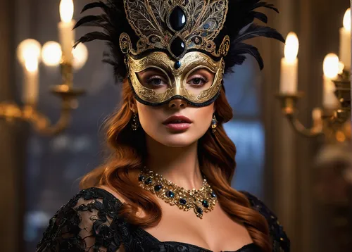 venetian mask,the carnival of venice,masquerade,gold mask,golden mask,queen of the night,with the mask,masque,miss circassian,queen of hearts,venetia,venetian,queen cage,headpiece,the hat of the woman,clary,steampunk,sorceress,the enchantress,lady of the night,Art,Classical Oil Painting,Classical Oil Painting 39